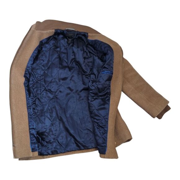 Jcrew Camel Tan Lodge coat in Italian stadium-cloth wool Large/ Us 10 - Picture 8 of 15